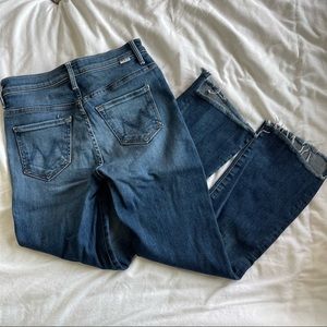 mother insider crop step fray